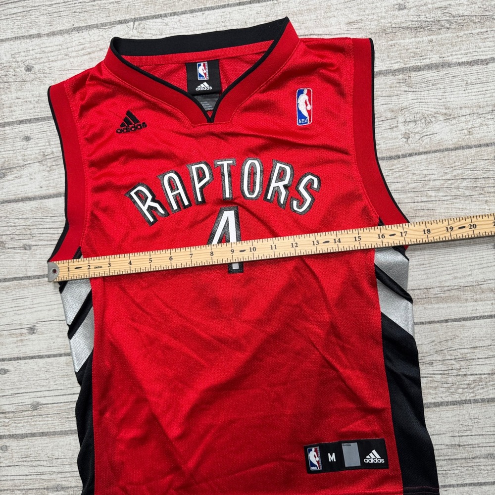 Adidas Toronto Raptors Jersey Youth's Medium Red Chris Bosh #4 NBA Basketball - Picture 3 of 6